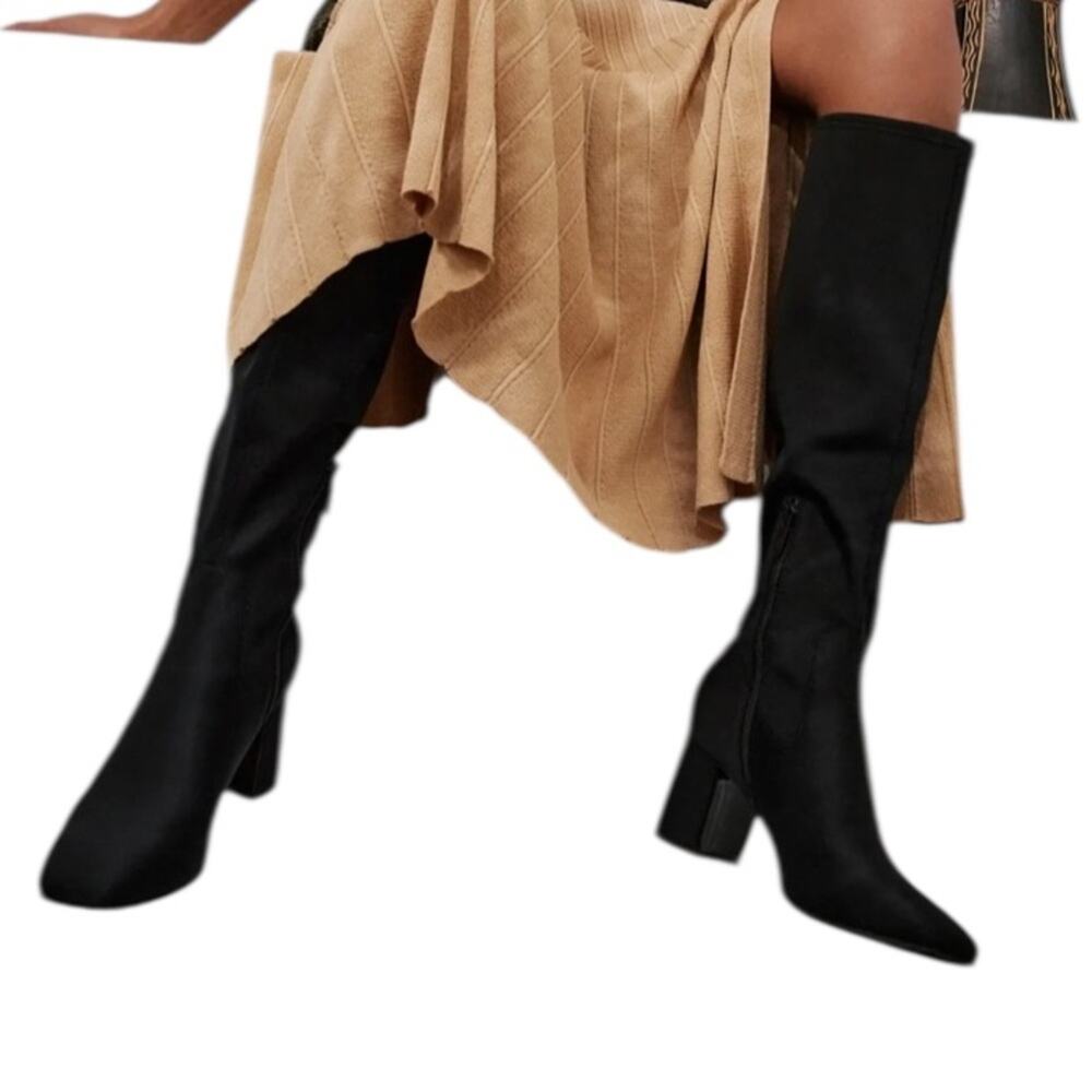 <<Donald Pliner Cassidy Black Suede Knee High Boots - Sz 10M